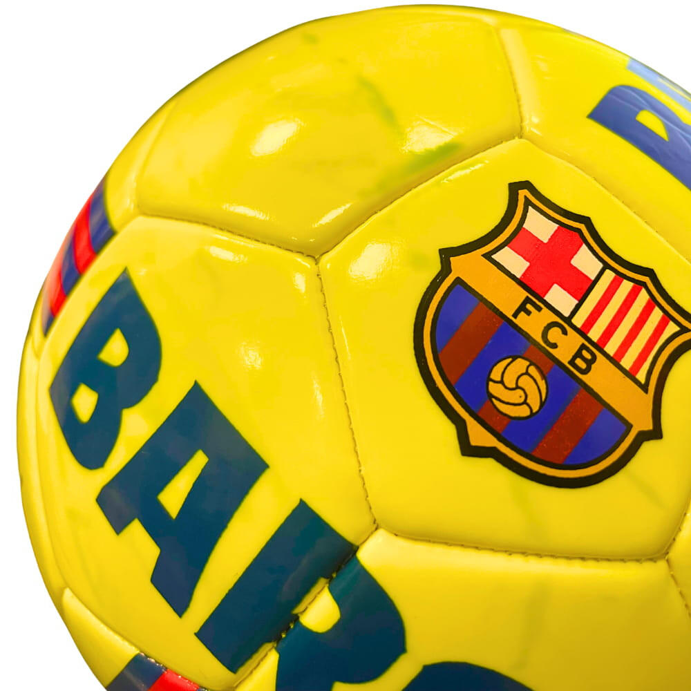 Balón Fútbol FC Barcelona Amarillo Fluor Talla 5- JBB1020 4/6