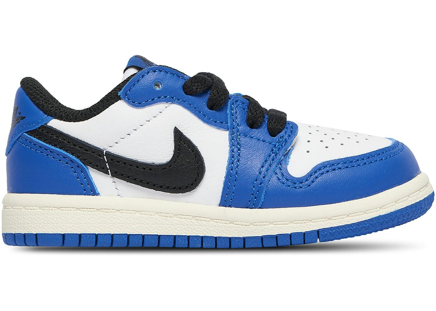 Jordan 1 Retro Low OG Bambini Basse White/Black/Game Royal 2/2