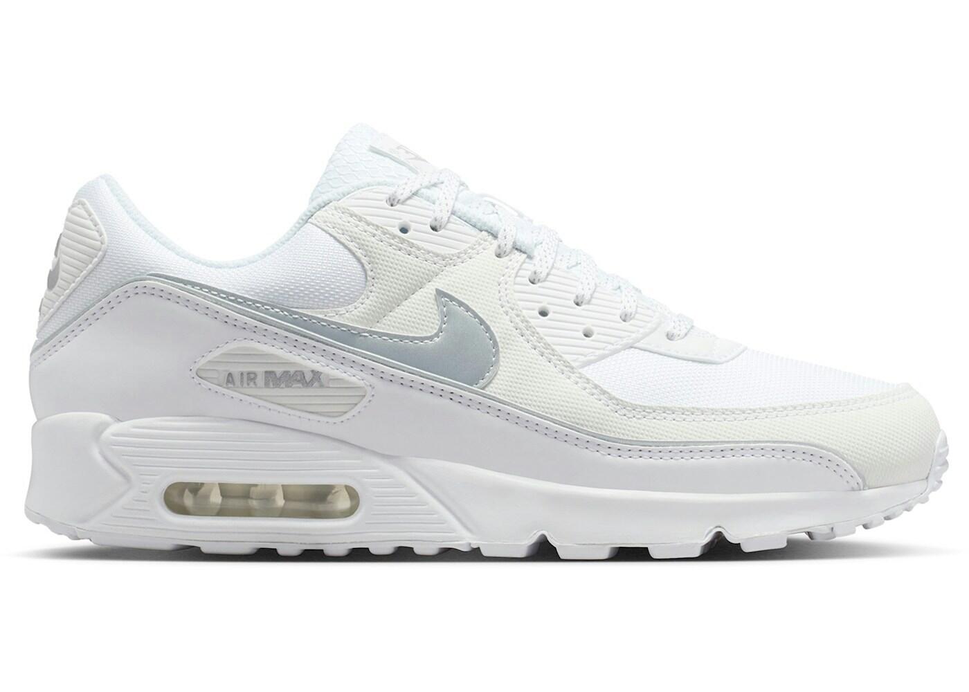 Nike Air Max 90 Premium Herren-Sneaker weiß-metallic silber 2/2
