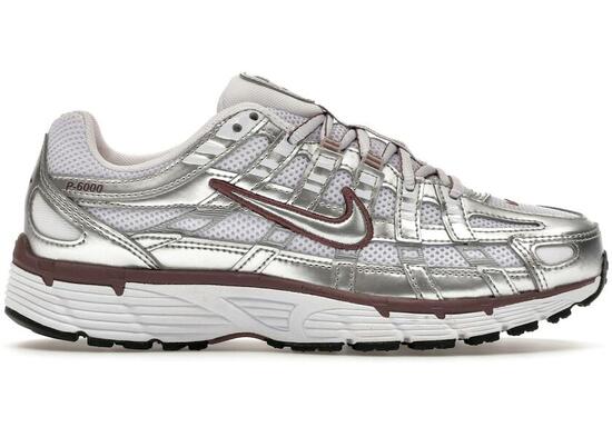 Nike P-6000 Donna White Metallic Silver Tattoo - 37.5
