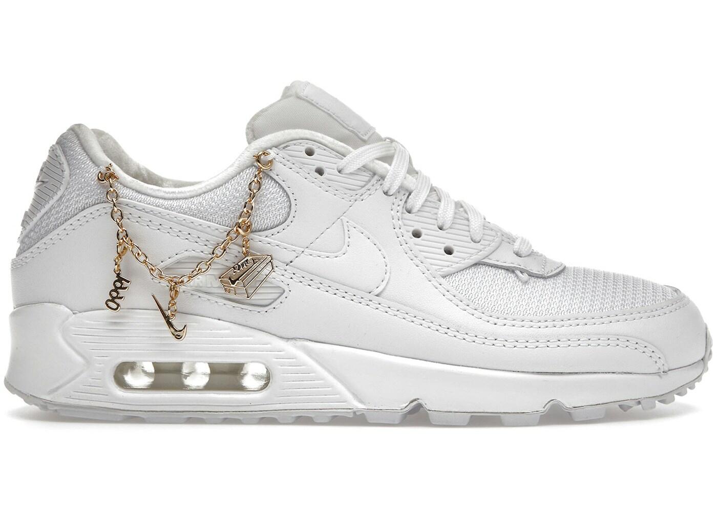 Nike Wmns Air Max 90 PRM White Metallic Gold 2/2