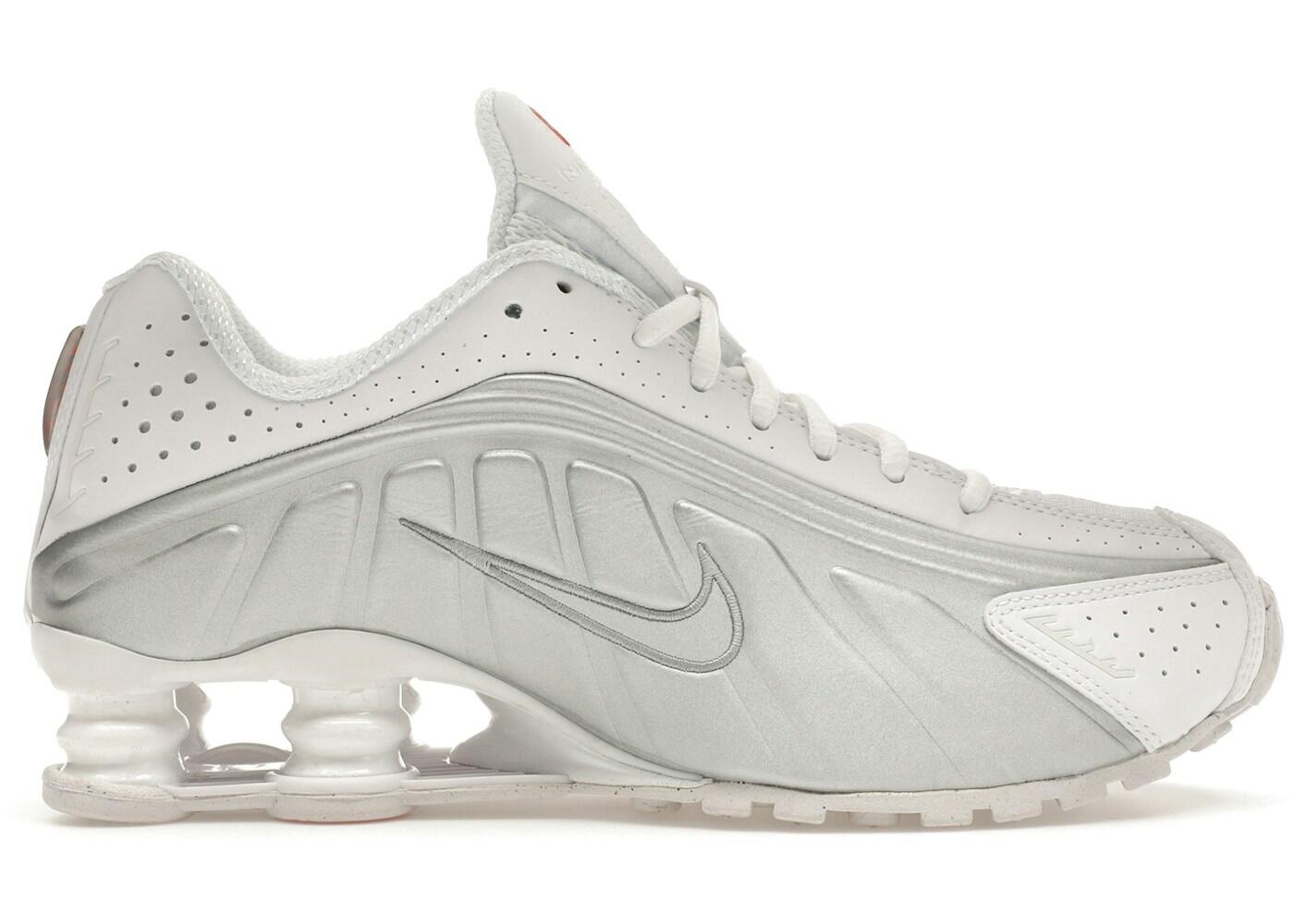 Nike Shox R4 White Metallic Donna 2/4