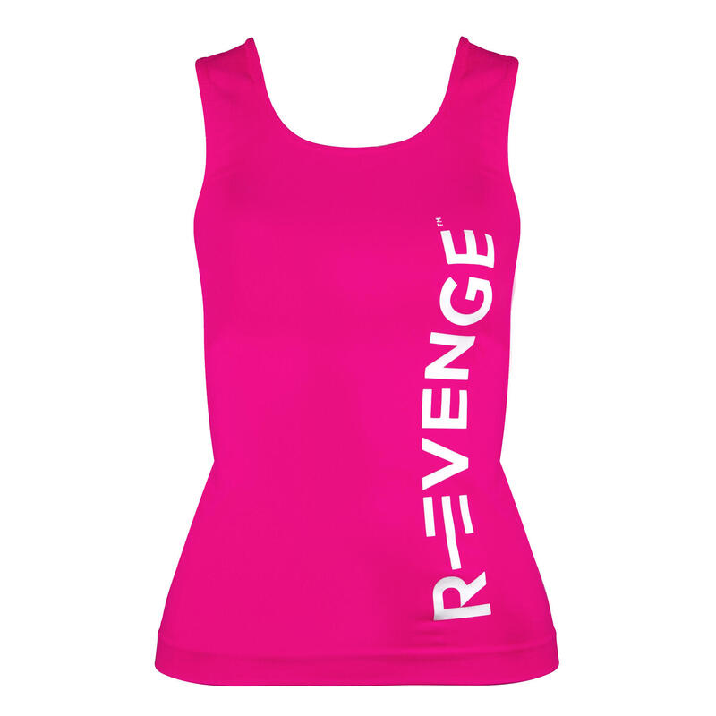 Camiseta técnica sin mangas mujer fitness running cardio yoga Q-Skin fuchsia