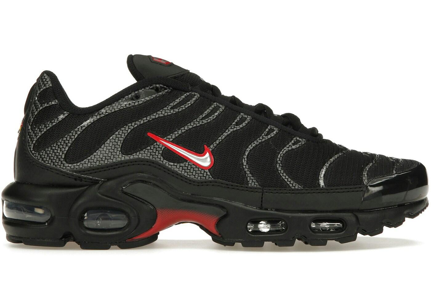 Nike Air Max Plus Black University Red Metallic Silver 2/2