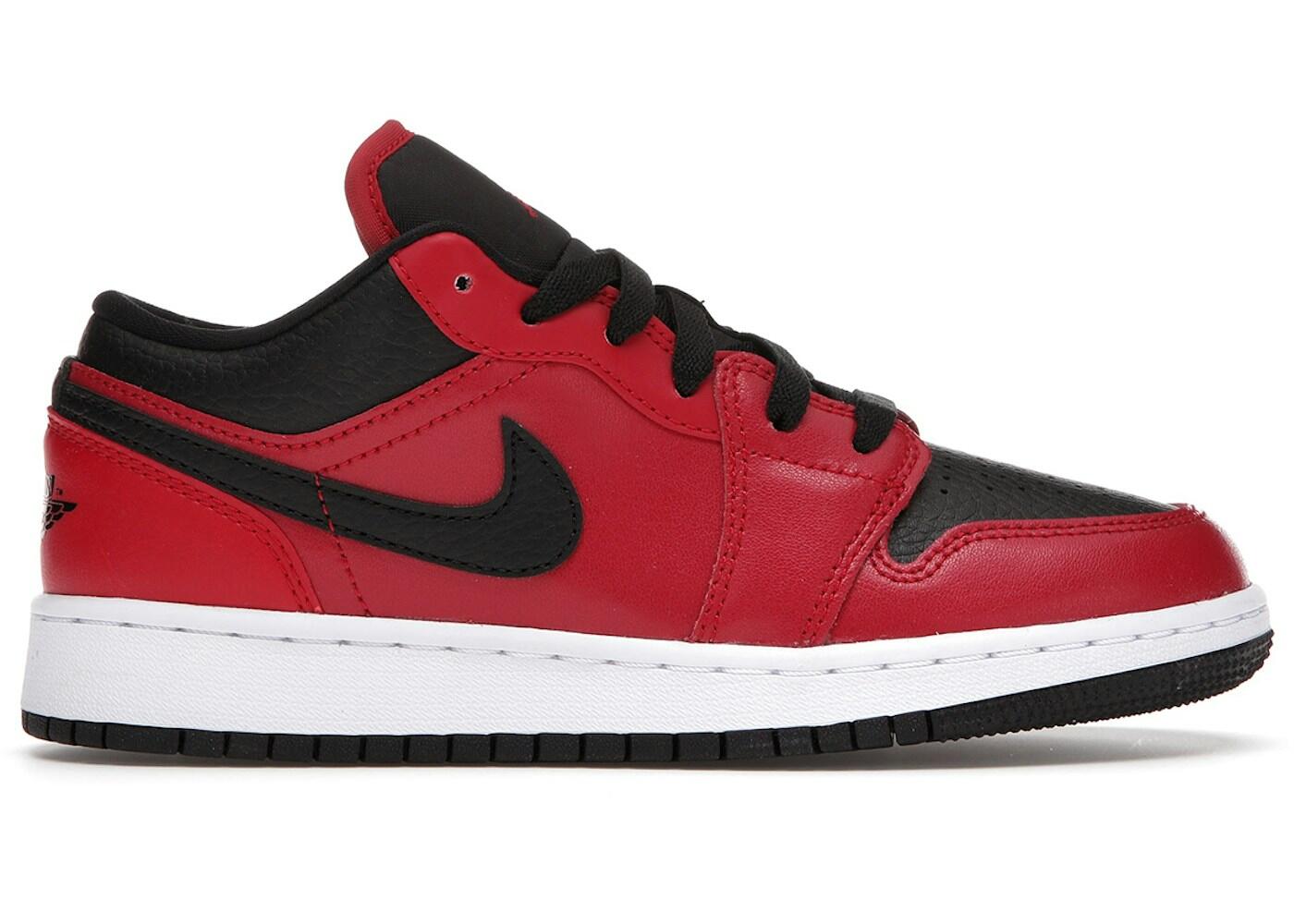 Jordan 1 Low Gym Red Black Pebbled (GS) 2/2