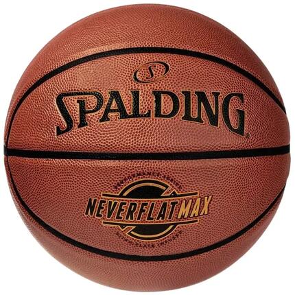 Oranje Spalding Neverflat Max basketbal, maat 7