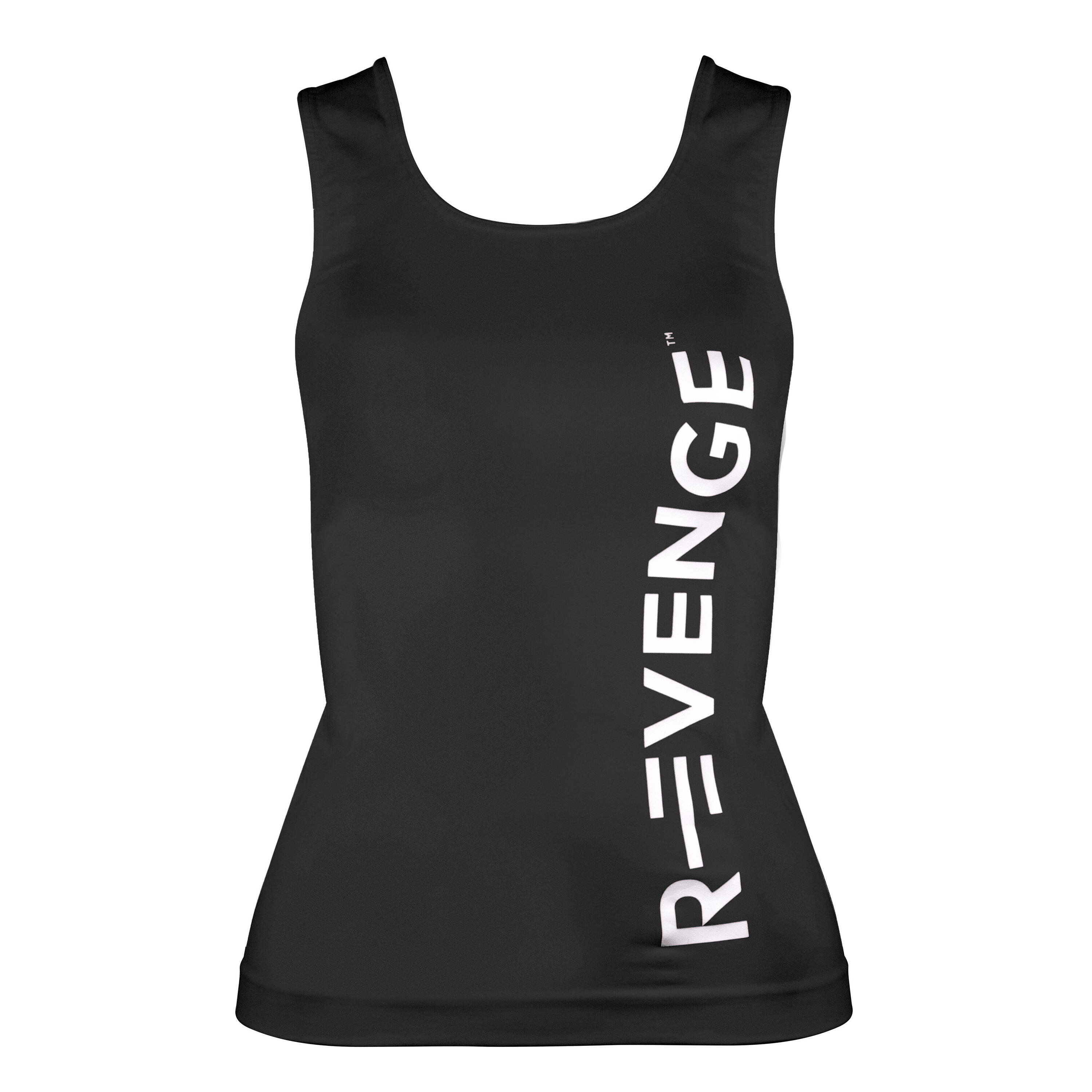 Camiseta técnica sin mangas mujer fitness running cardio yoga Q-Skin negra 2/5