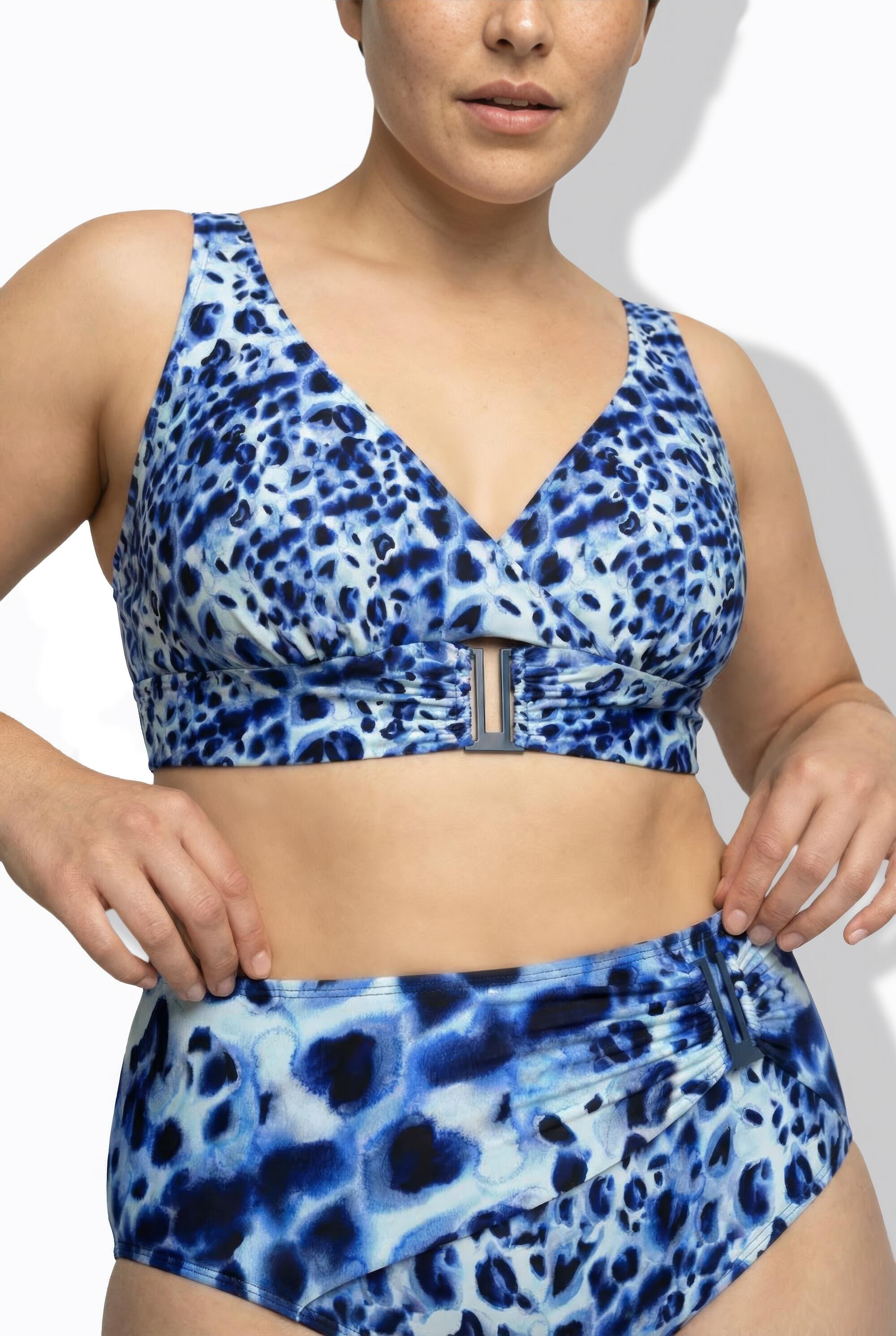 Femme Bikini à bonnets souples motif animal et bretelles ajustables 3/7