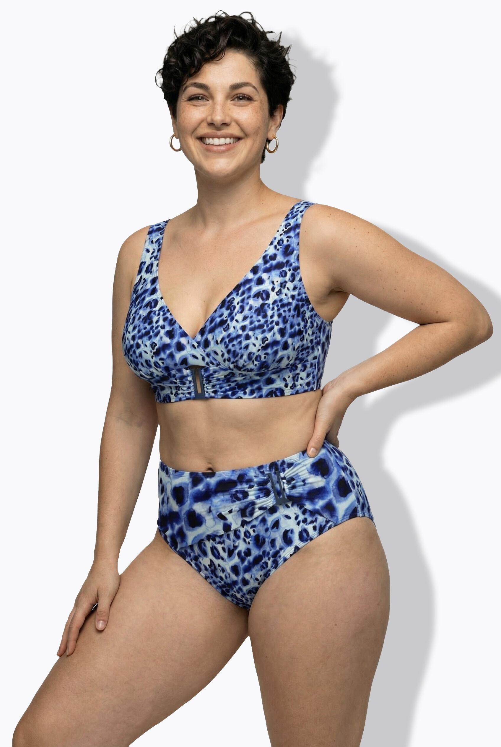 Femme Bikini à bonnets souples motif animal et bretelles ajustables 5/7