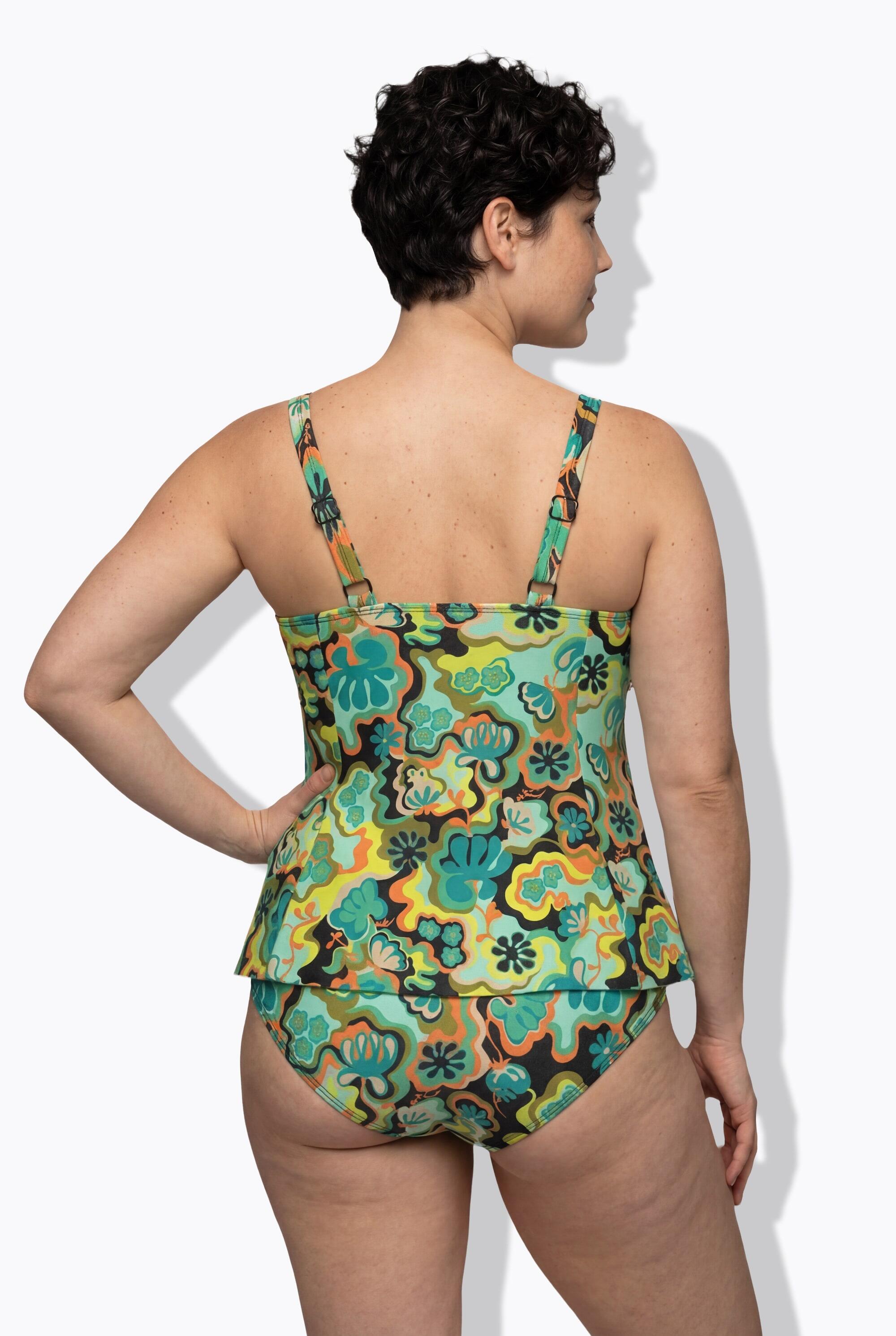 Dames Tankini boho-patroon zachte cups verstelbare bandjes gerecycled 2/7