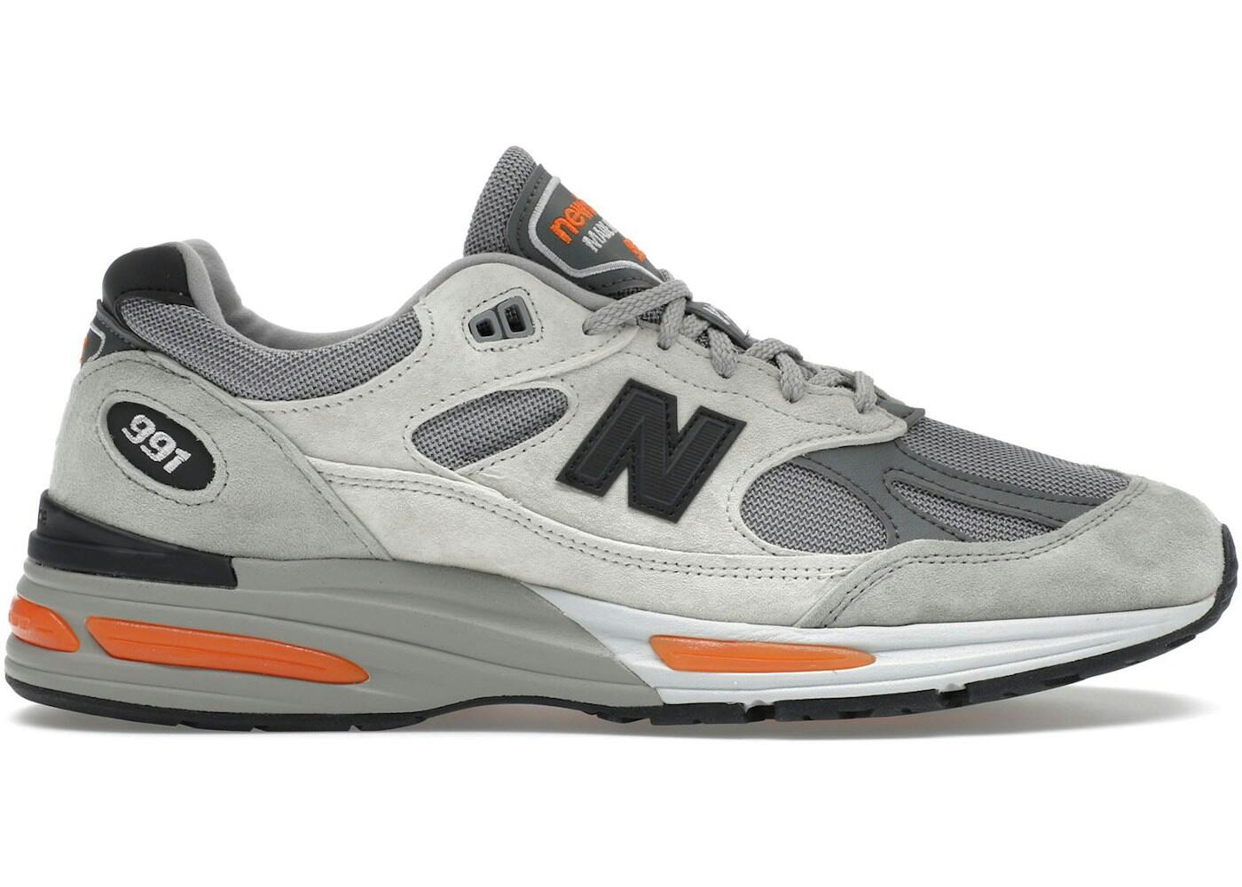 New Balance 991v2 Made in UK Pelican Grey Orange 2/2