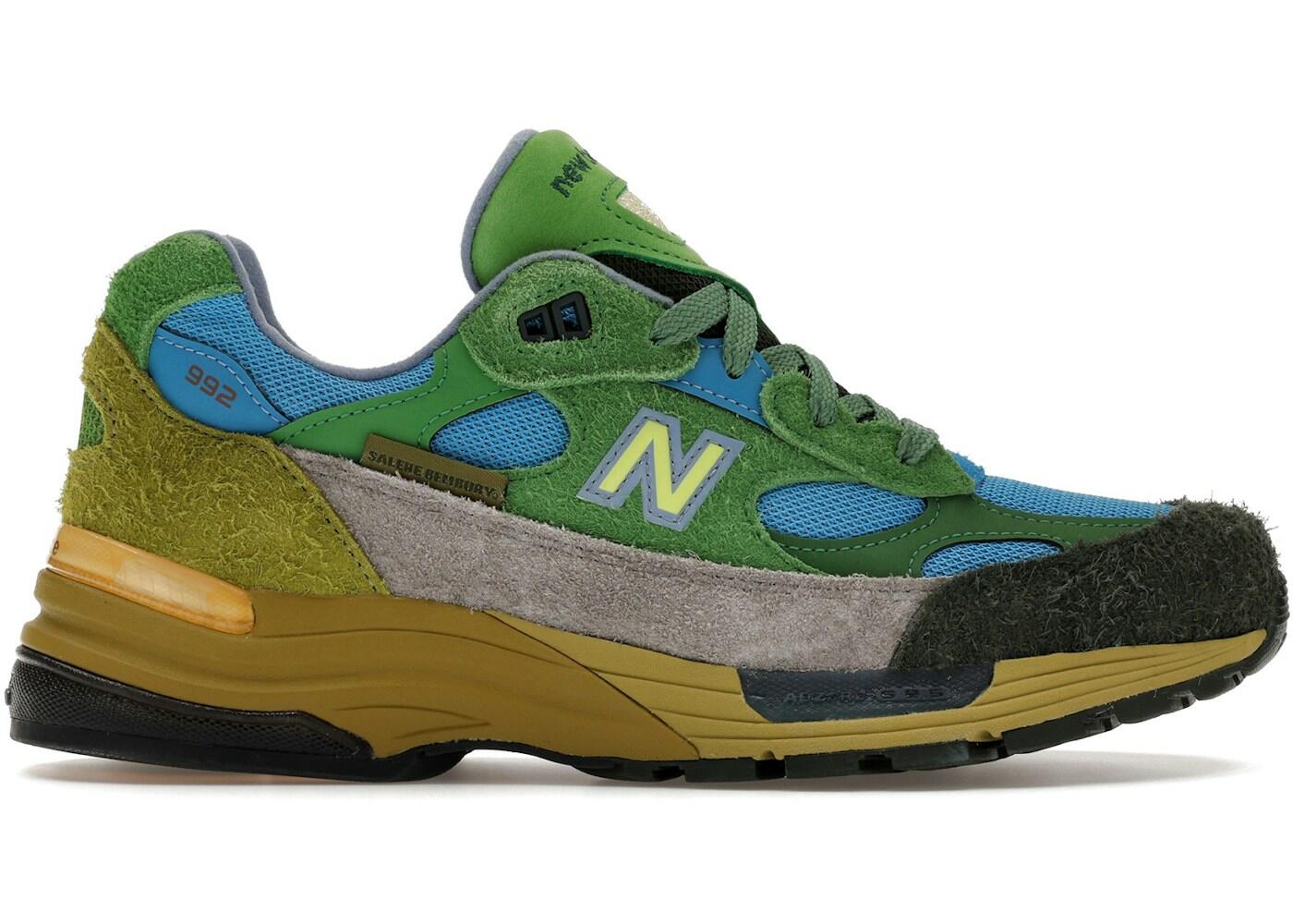 New Balance x Salehe Bembury 992 Made in USA - Vert / Bleu 2/2