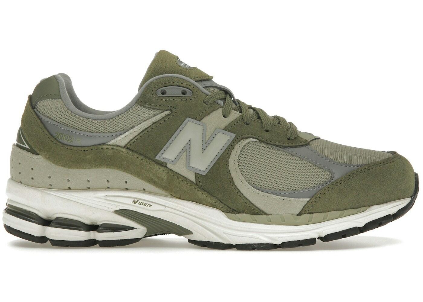 New Balance 2002R Olive Light Khaki Grey 2/3
