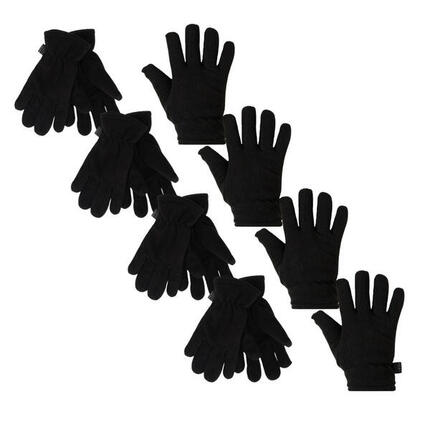 Heatkeeper - Thermo kinderhandschoenen - Zwart - 4-Paar