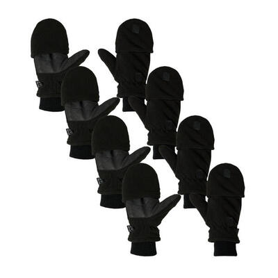 Heatkeeper - thermo handschoenen fingertop - heren - zwart - 4-paar