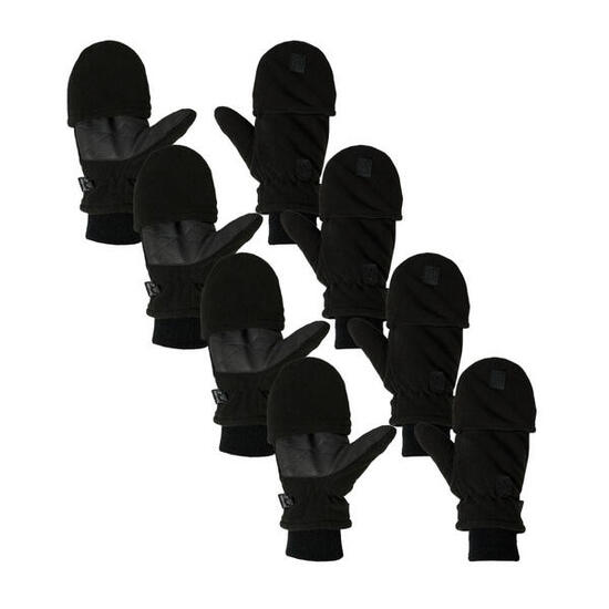 Heatkeeper - Thermo Handschoenen fingertop - Heren - Zwart - 4-Paar
