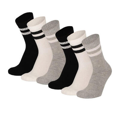 Apollo (sports) - sportsokken kinderen - multi blauw - maat 27/30 - 6-pack -
