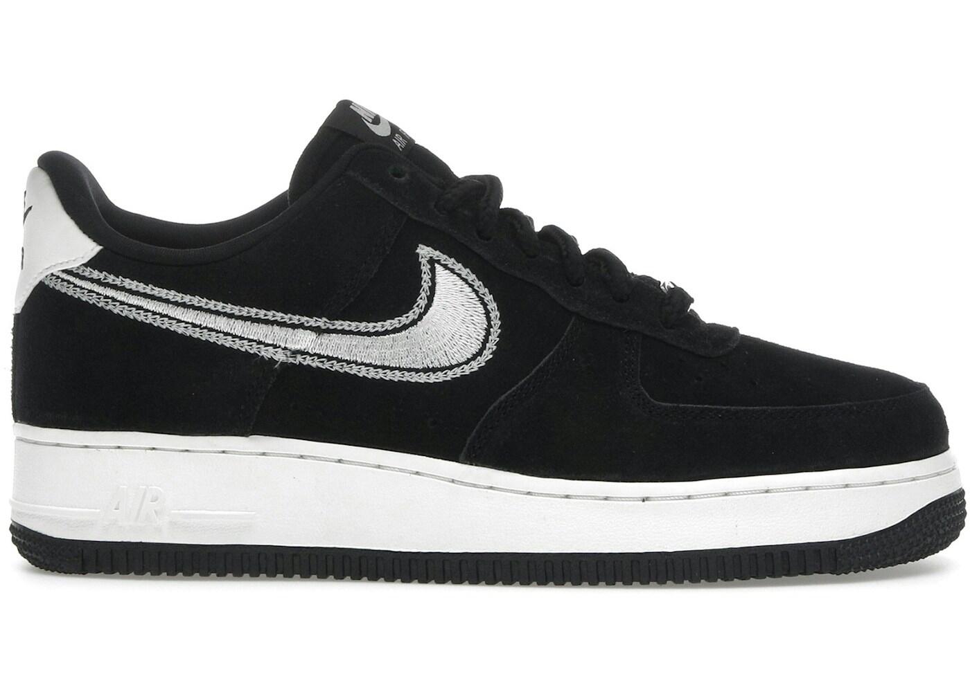 Nike Air Force 1 Low '07 LV8 Black Sail Swoosh ricamato 2/2