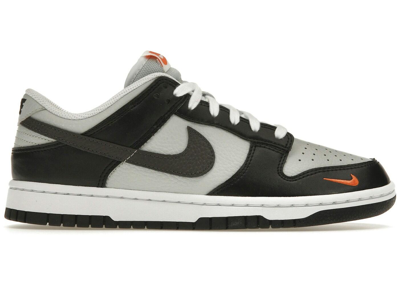 Nike Dunk Low Black Total Orange Mini Swoosh 2/2