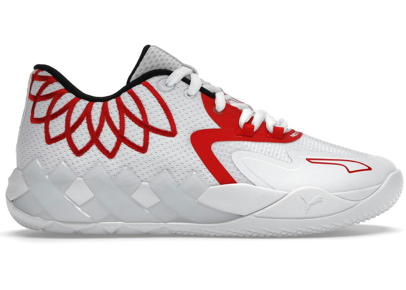 Puma LaMelo Ball MB.01 Lo Team Colors White High Risk Red 2/2