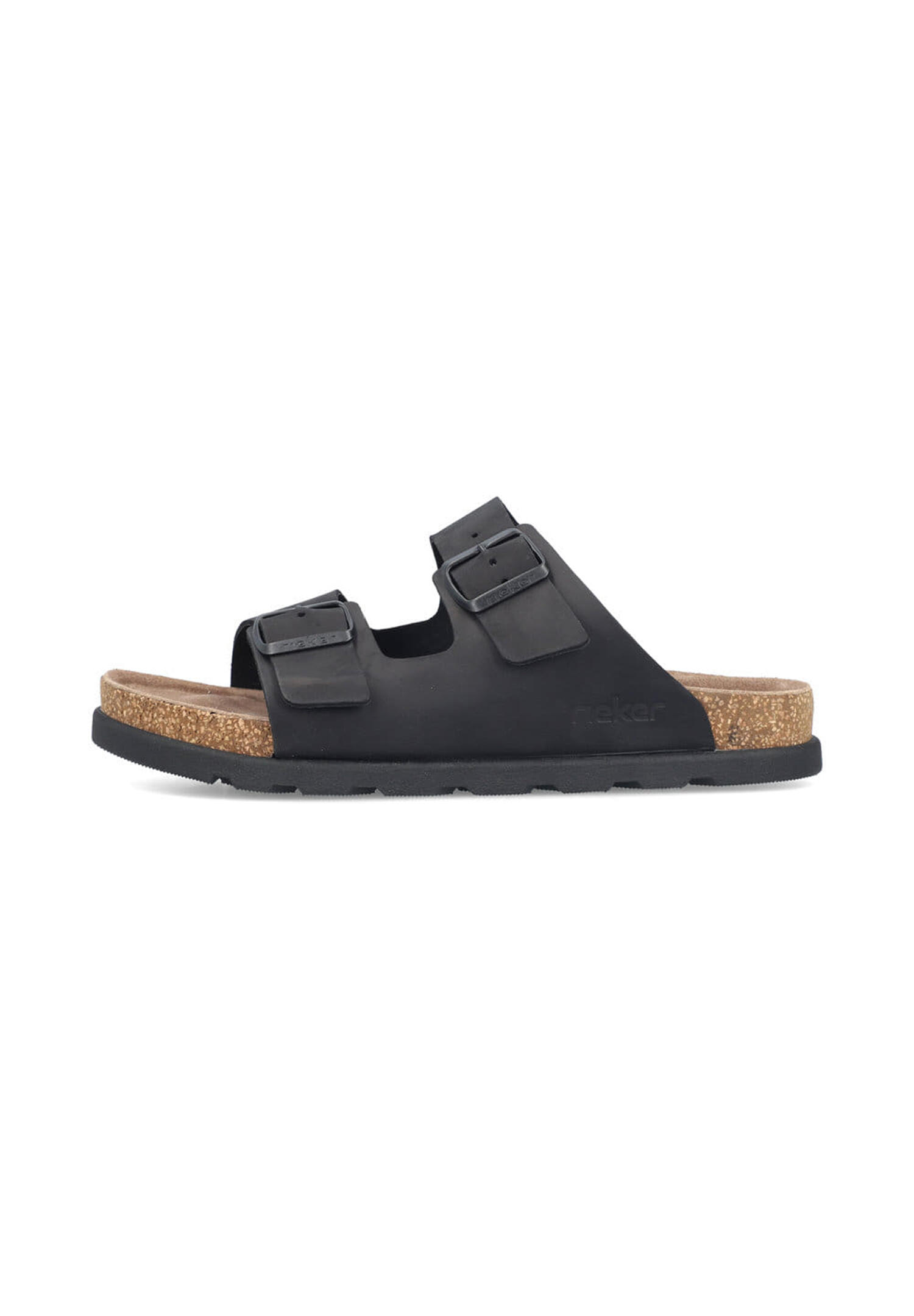 Rieker Herren Pantolette flach Pantoletten 21190-00 Black 3/5