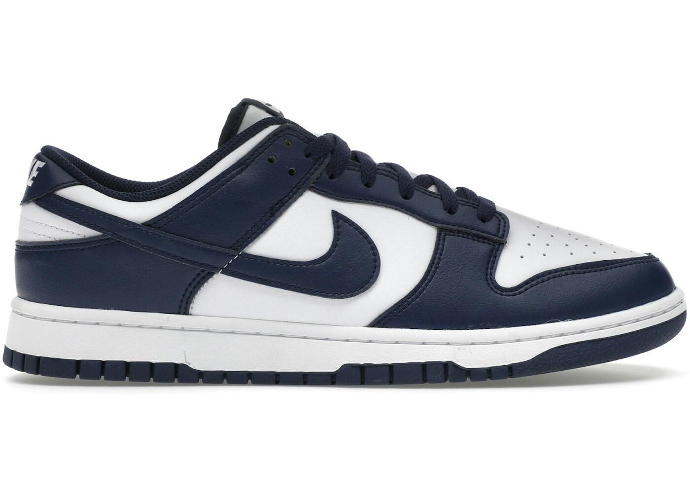 Nike Dunk Low White Midnight Navy 2/2