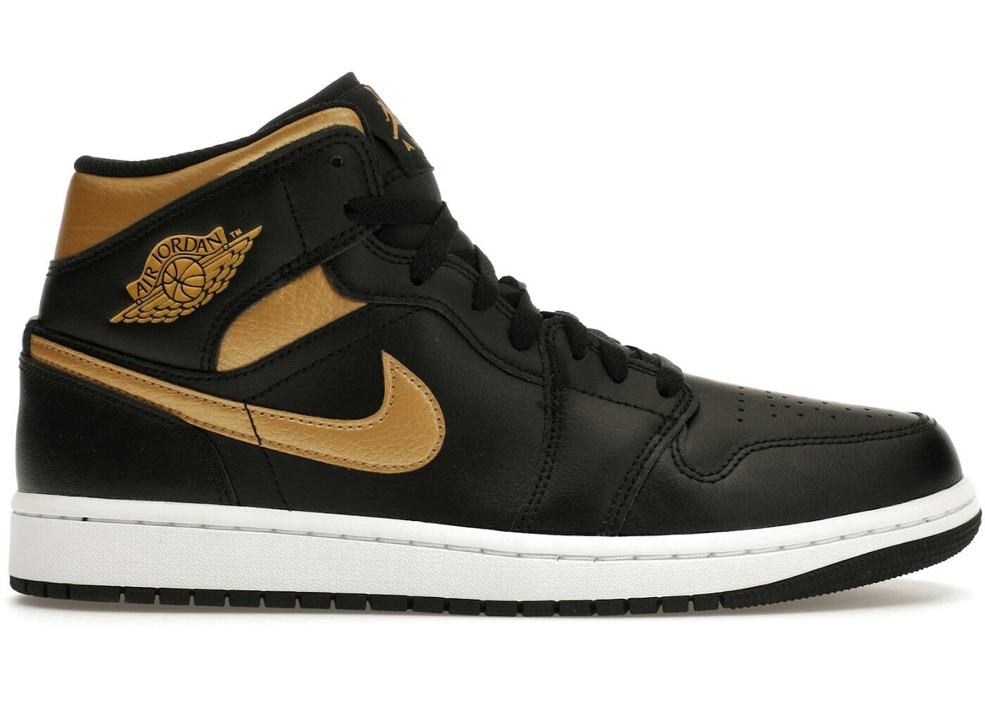 Jordan 1 Mid Black Metallic Gold 2/2