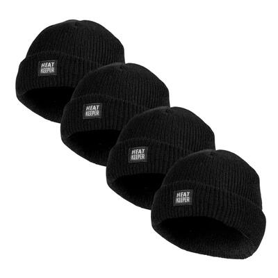 Thermo muts kinderen antraciet 9/14 jaar 4-pack