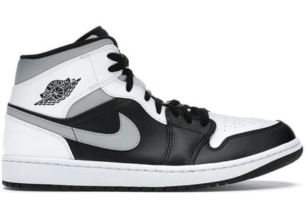 Chaussures - basket - homme - air jordan 1 mid - blanc/gris/noir