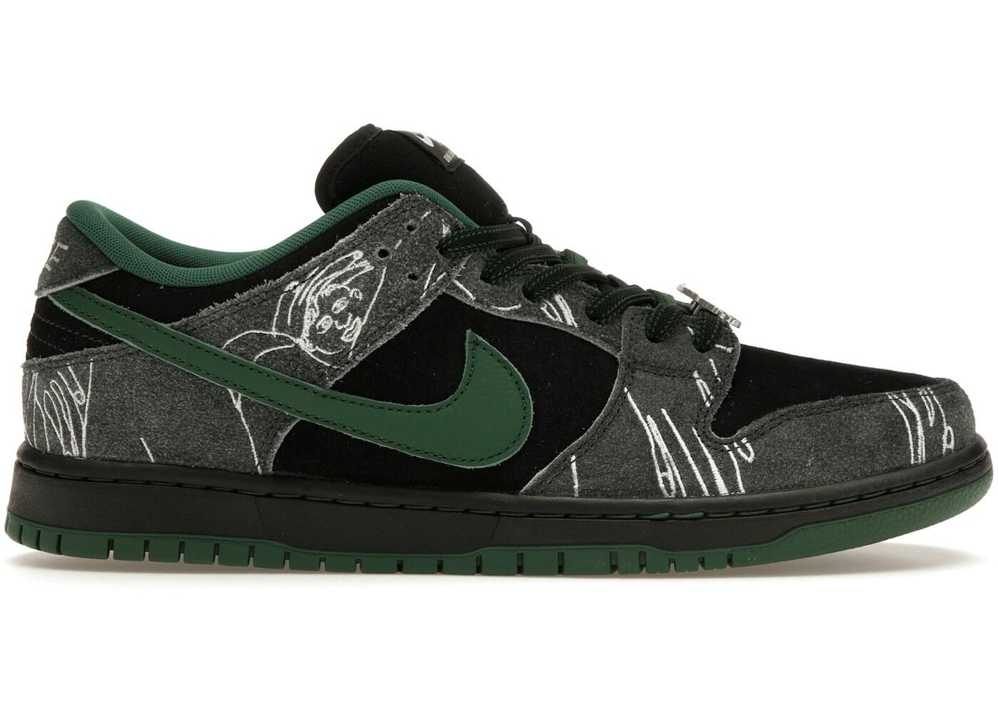 Chaussures - Skateboarding - SB Dunk Low - Noir/Gorge Green 2/5