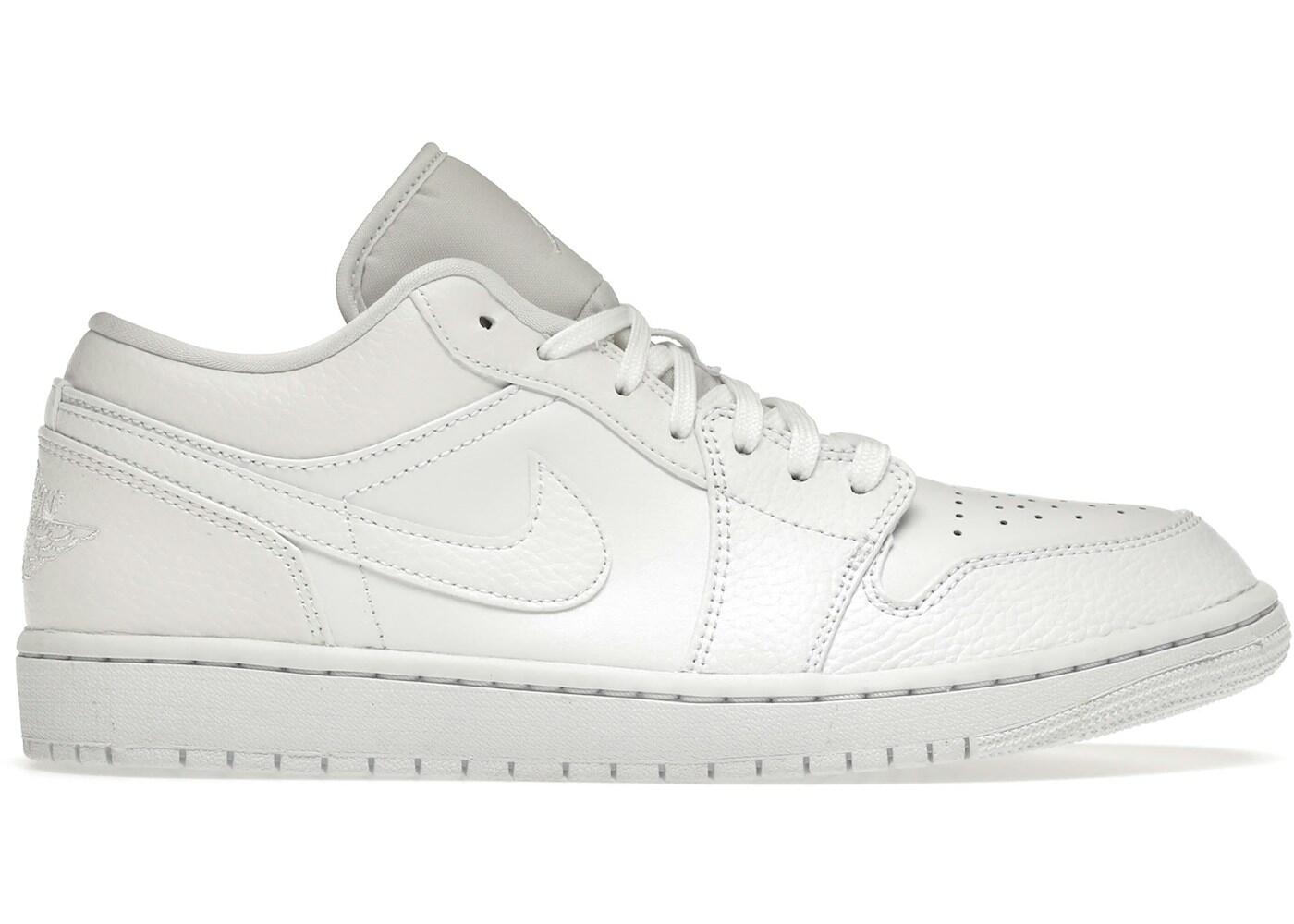 Air Jordan 1 Low Triple White Tumbled Leather 2/2