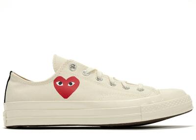 Converse Chuck Taylor All Star 70 Ox x Comme des Garçons PLAY Single Heart Milk