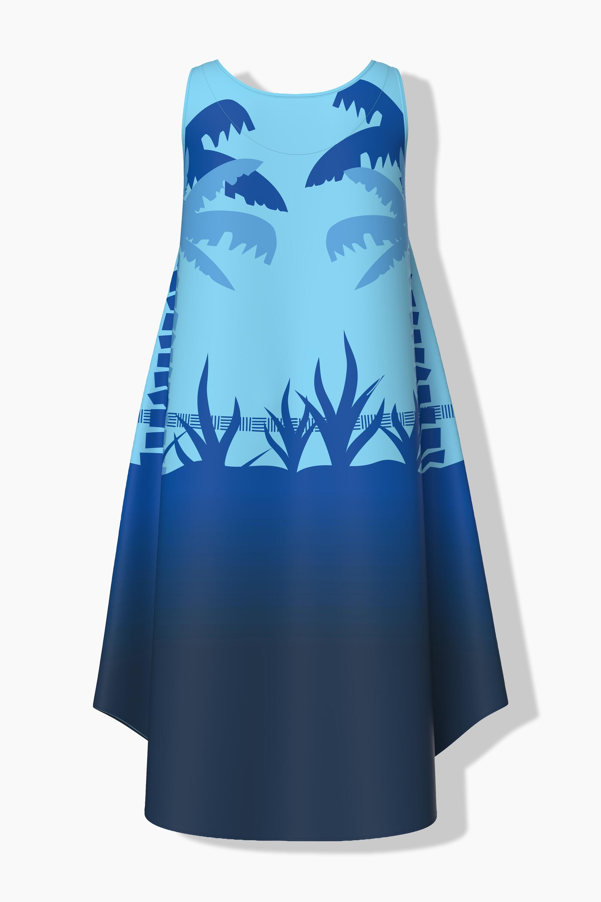 Femme Robe midi sans manches motif toucans coupe évasée et décolleté rond 7/7
