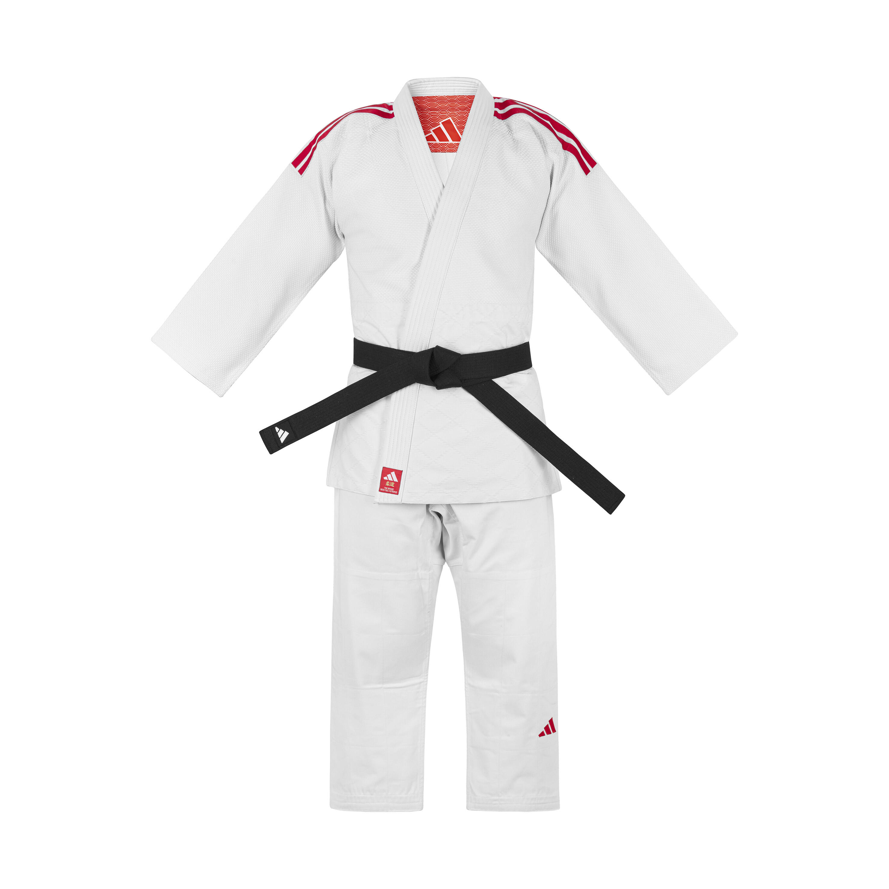 Kimono de judo quest  (couleur : blanc/rouge - taille : 175) 2/7