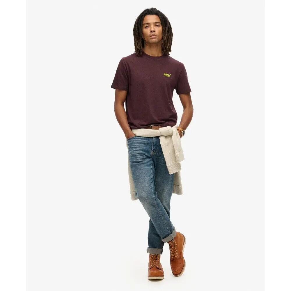 Superdry Vintage Logo T-Shirt Bordeaux für Herren 3/6