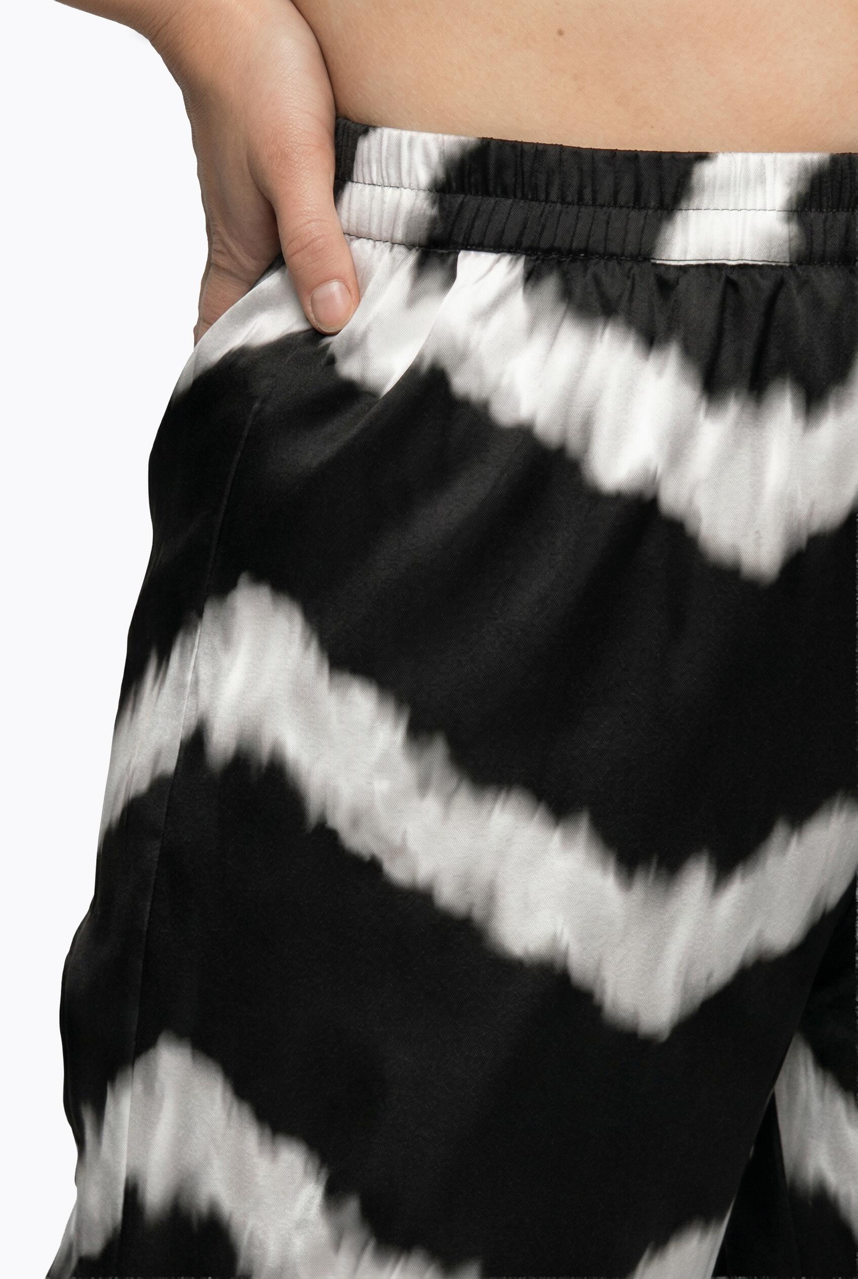 Femme Pantalon Palazzo motif à chevrons jambe large et taille élastique 3/7