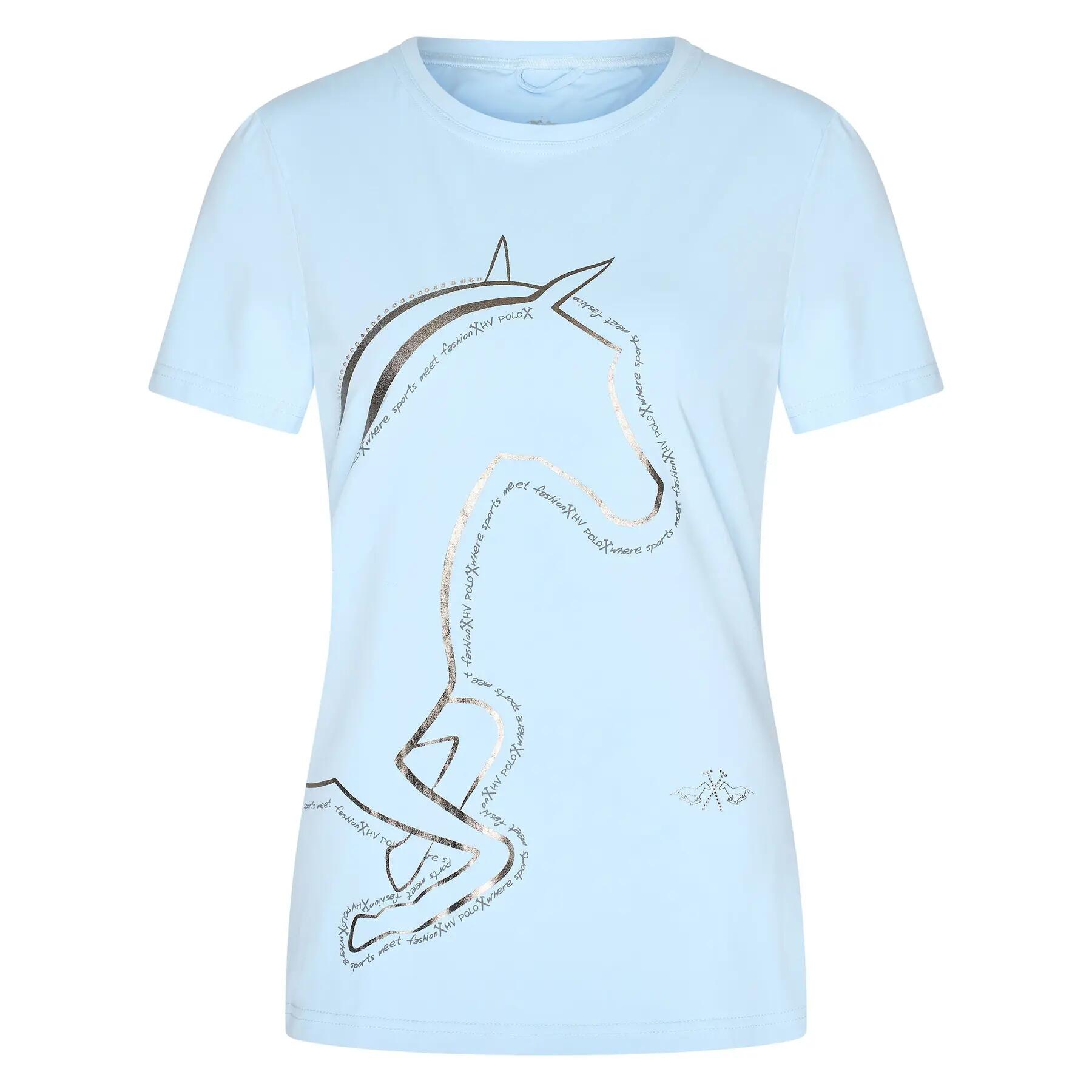 Tricou echitație femei HV Polo Flora