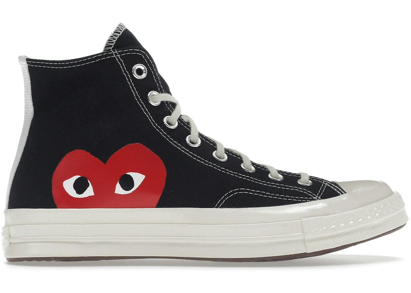 Chuck Taylor All-Star 70s Hi Comme des Garçons PLAY Black - Taille : 46 EU 2/4