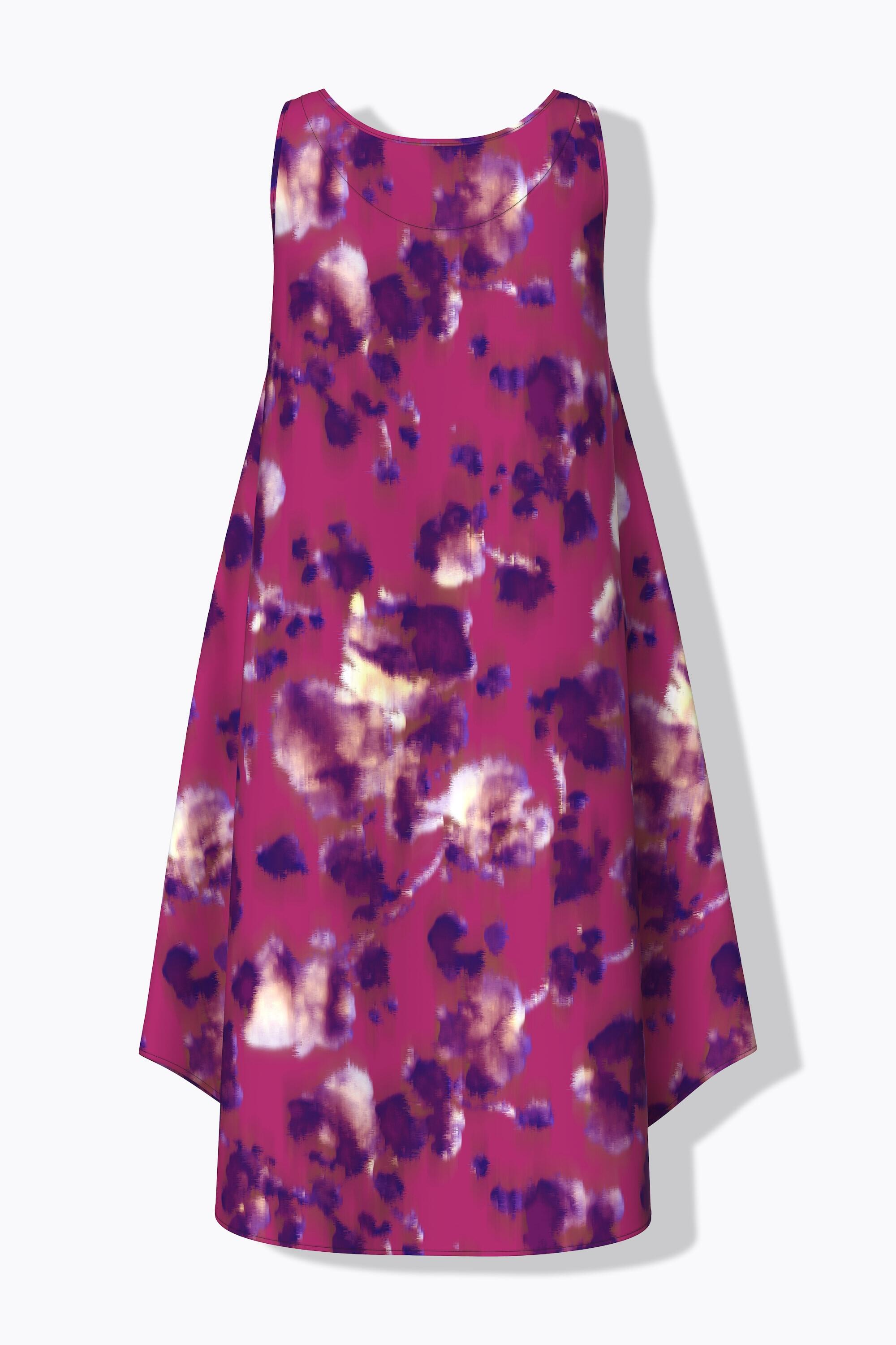 Femme Robe midi sans manches décolleté rond et motif à fleurs coupe évasée 7/7