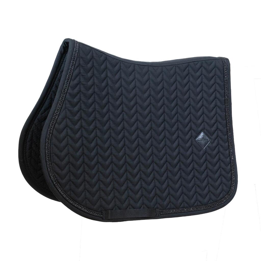 Saddle Pad with metal chain show jumping black