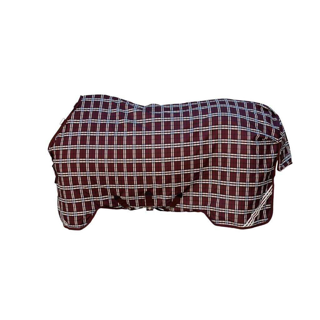 Turnout rug all weather waterproof comfort bordeaux check printing 155-6'9 0 g