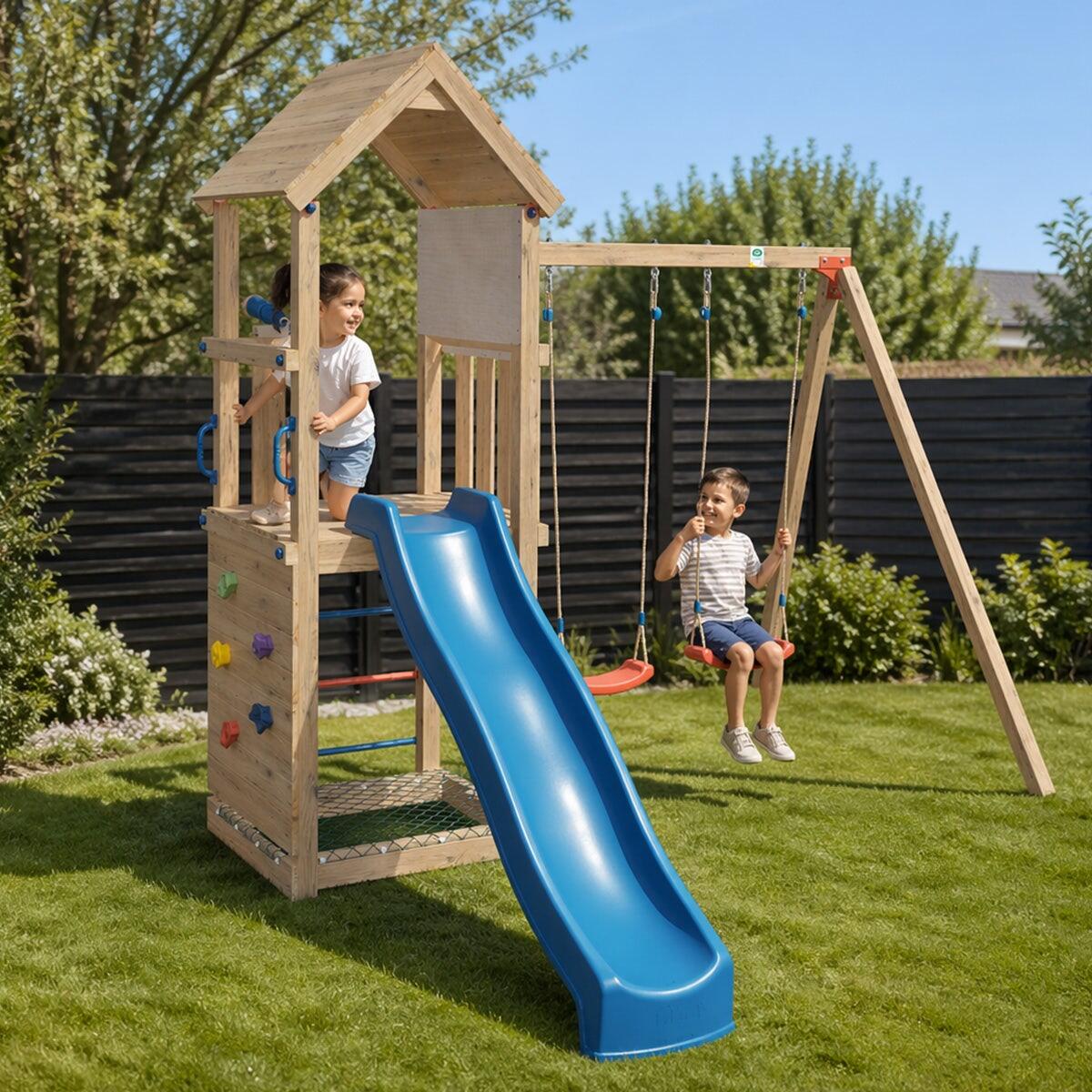 Aire de jeux en bois SMART XPLORER 2 TRIGANO - 7 enfants 2/6