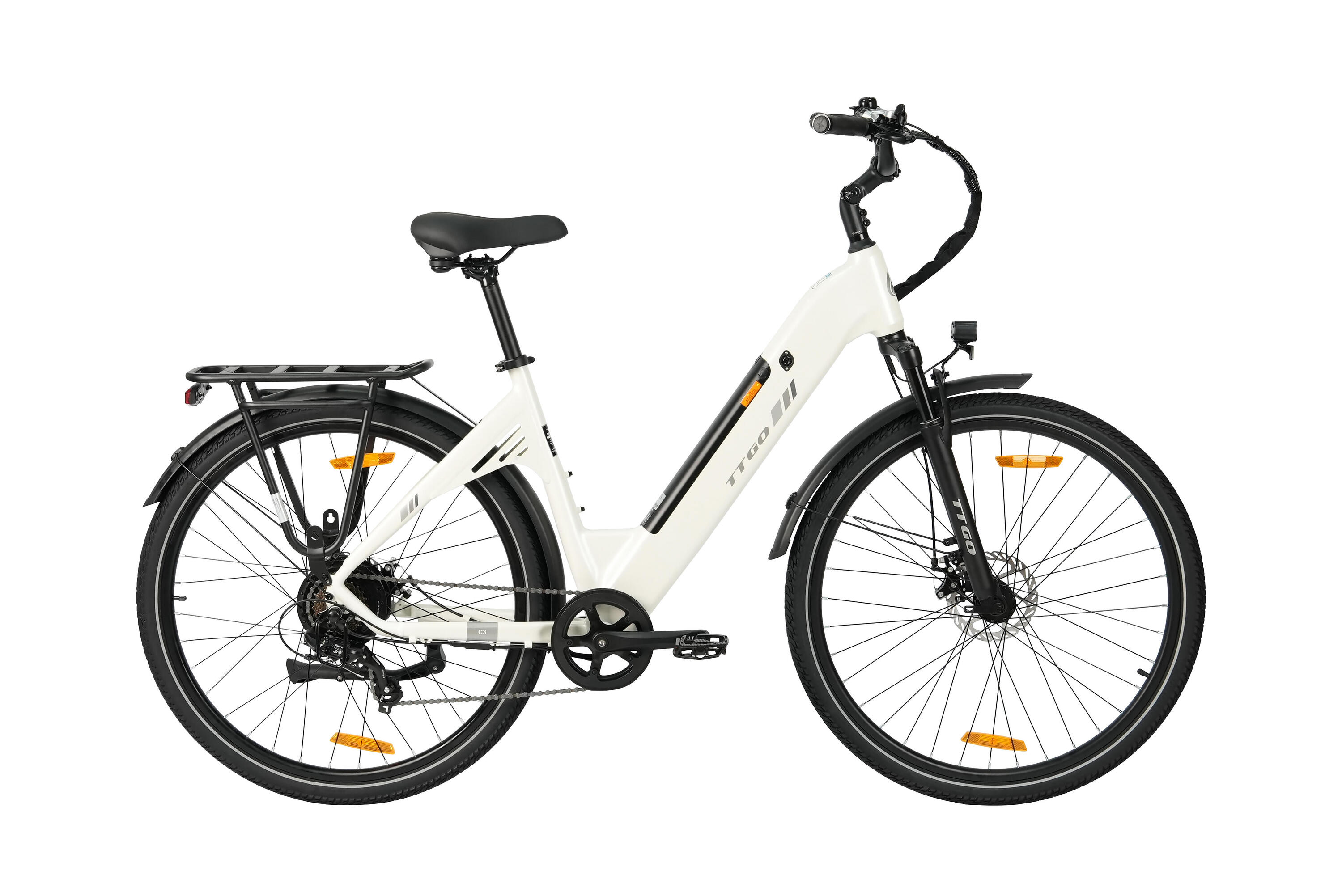 Bicicleta Eléctrica TTGO C3 SE, Batería 36V 18AH, Neumáticos 28*2.0PULGADAS 3/7