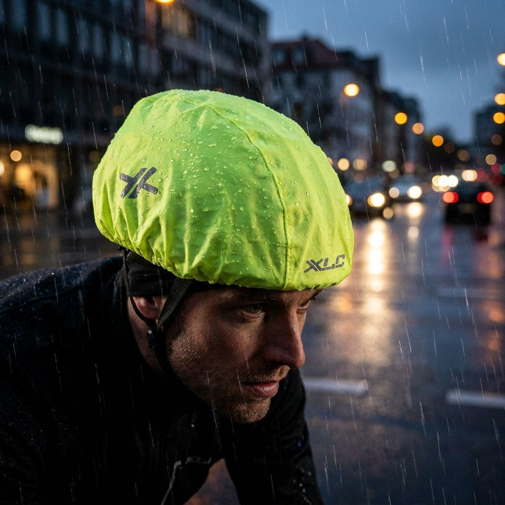 XLC helm regenhoes regendeksel regenhoes geel unisize 2/2