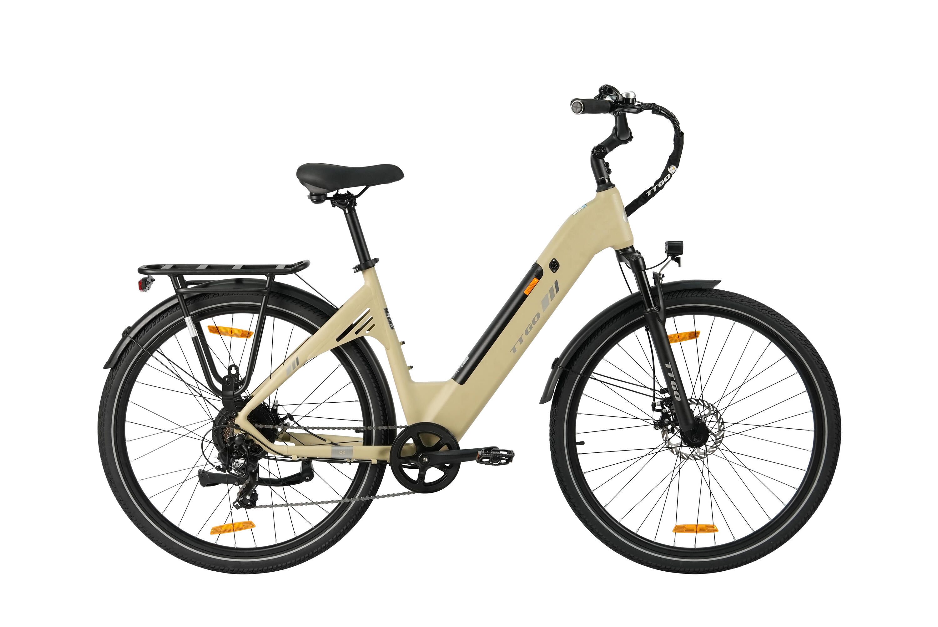 Bicicleta Eléctrica TTGO C3 SE, Batería 36V 18AH, Neumáticos 28*2.0PULGADAS 3/7