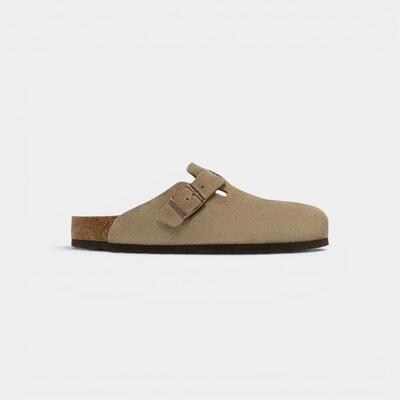 Birkenstock Boston Soft Footbed Suede Taupe