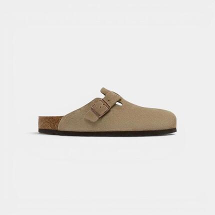 Birkenstock Boston Soft Footbed Suede Taupe