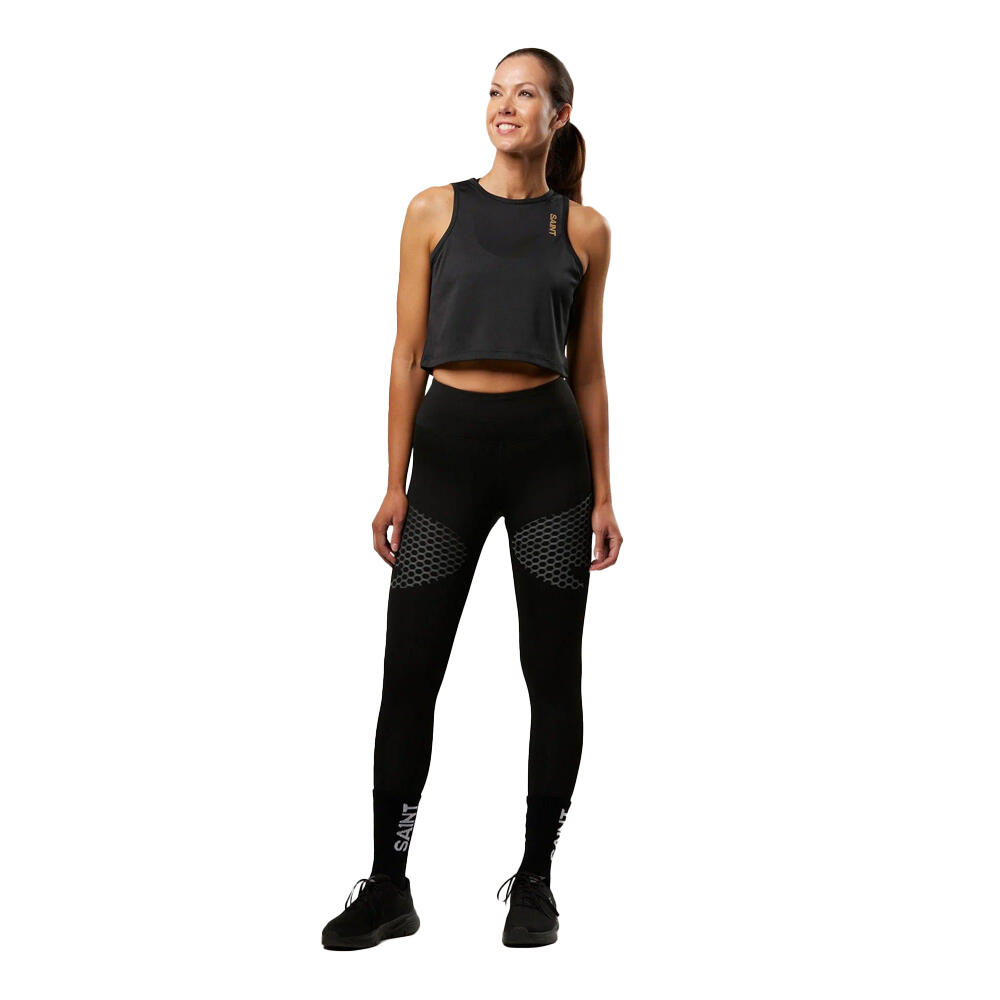 SA1NT Womens Training Cropped Tank Quick Dry Moisture Wicking Top