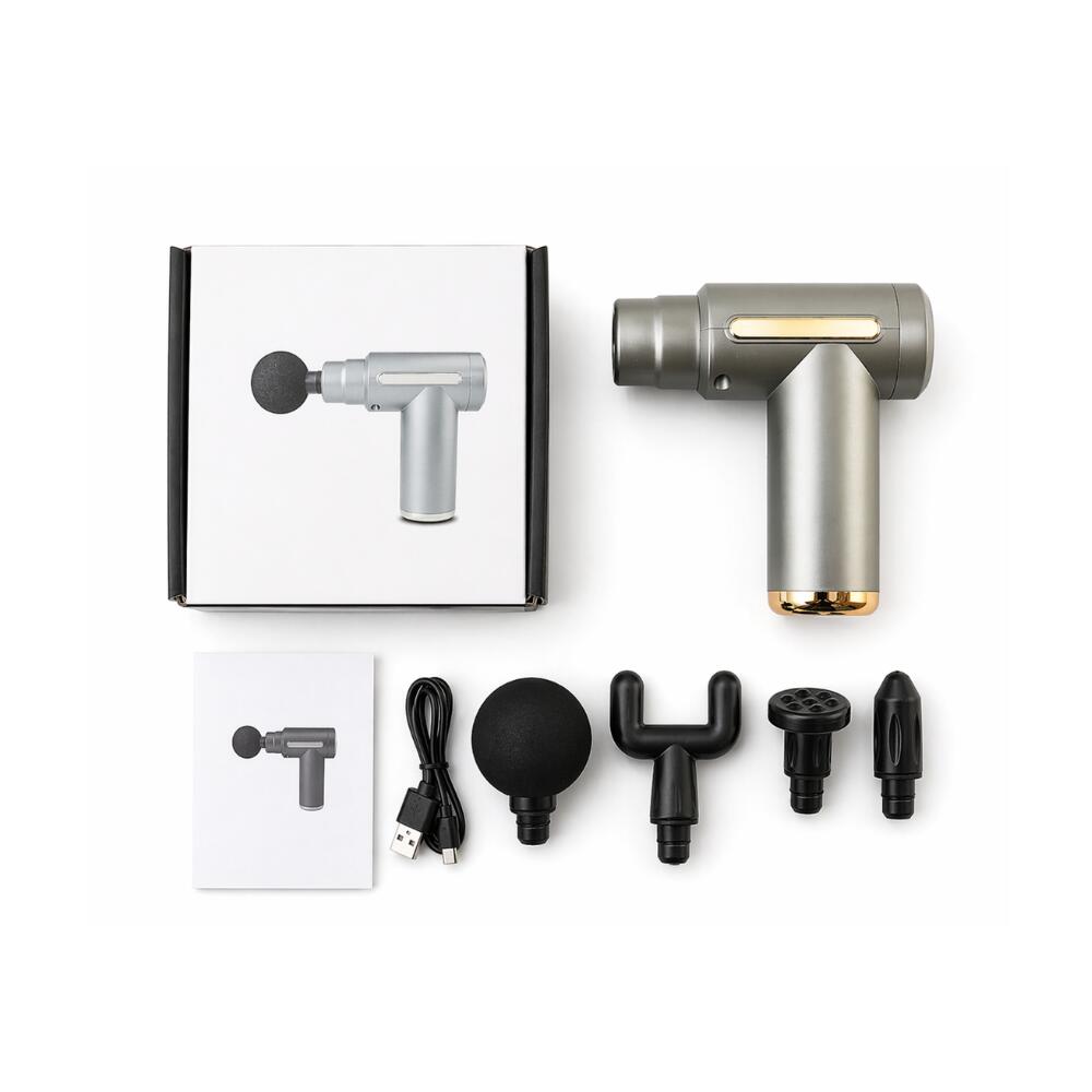 Mini Massage Gun Deep Tissue Percussion Muscle Massager (Grey)