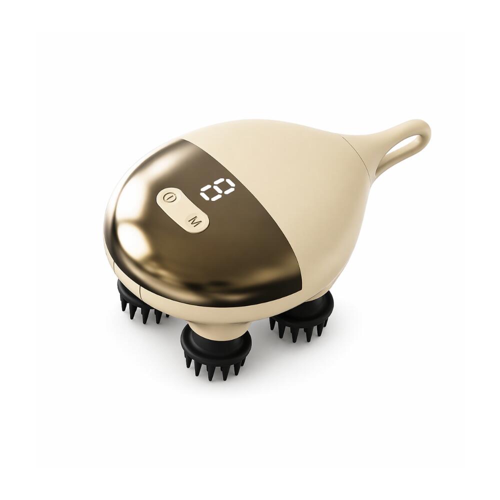 Intelligent 3D Electric Head & Scalp Massager (Yellow)
